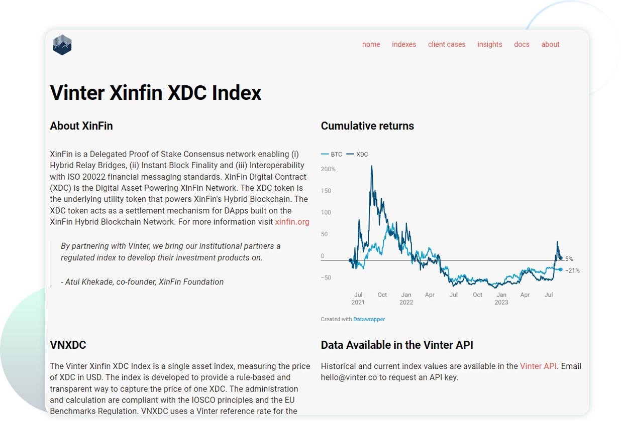 XDC Index — Vinter